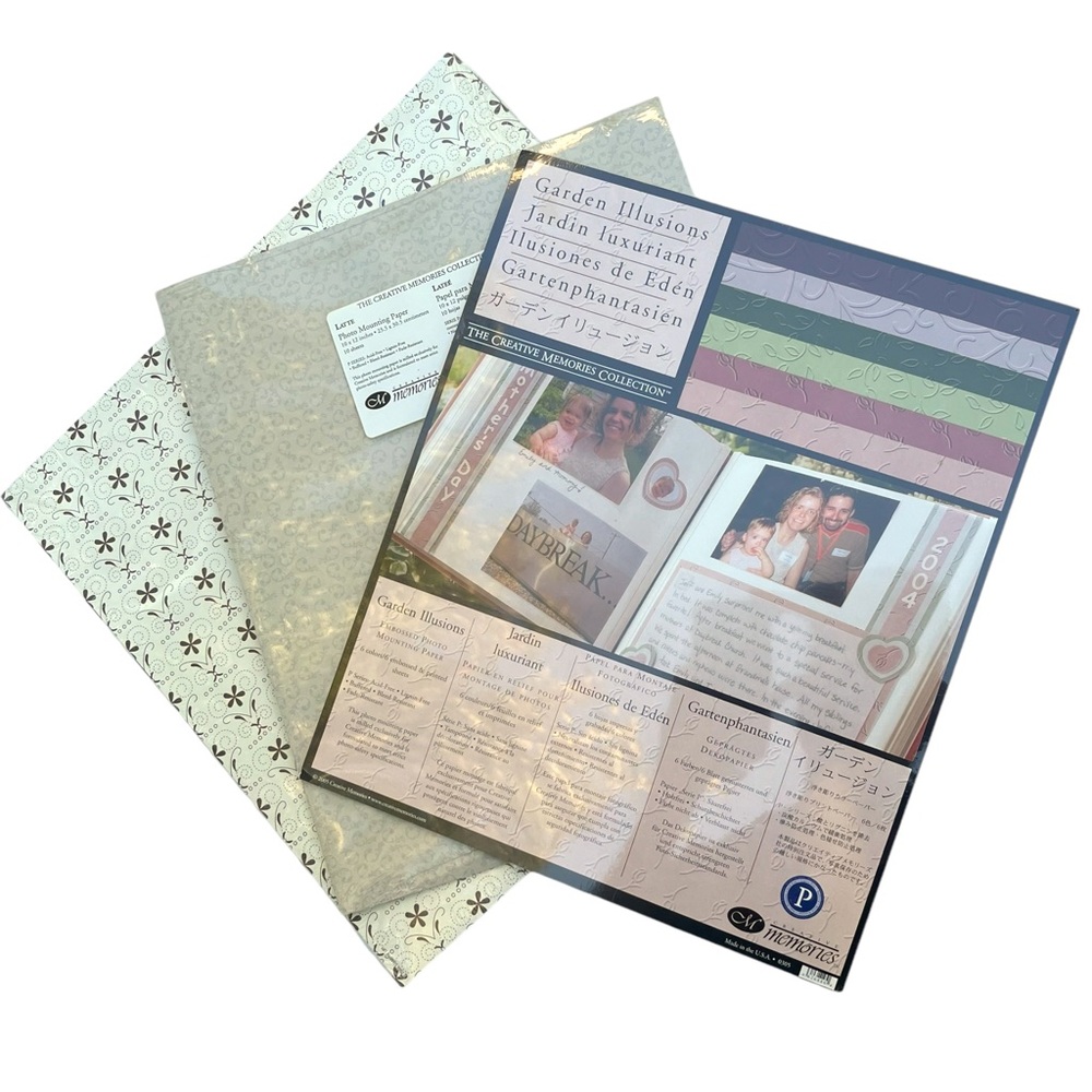 GARDEN ILLUSIONS - LATTE - AU CHOCOLATE * Creative Memories & Stampin' Up Paper